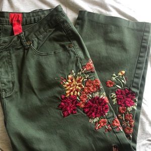 V Christina Embroidered Jeans